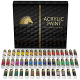 MyArtscape Acrylic Paint Set - 48 x 12ml Tubes - Lightfast - Heavy Body - Non Fading - Vibrant Colors - Artist Quality Painting Supplies - MyArtscape