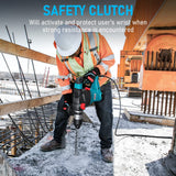 ENEACRO 1-1/4 Inch SDS-Plus 12.5 Amp Heavy Duty Rotary Hammer Drill, Safety Clutch 3 Functions with Vibration Control Including Grease, Chisels and ENEACRO