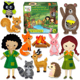 CRAFTILOO Woodland Sewing Kit for Kids, Fun and Educational Fairytale Craft Set for Boys and Girls Age 7-12, Sew Your Own Felt Forest Animal Craft CRAFTILOO