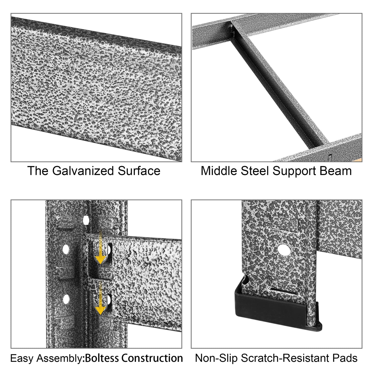 PrimeZone 2 Packs 28" W x 12" D x 59" H Garage Storage Shelves, 5 Tier Adjustable Storage Shelving Unit, Utility Standing Shelf Rack Organizer for PrimeZone