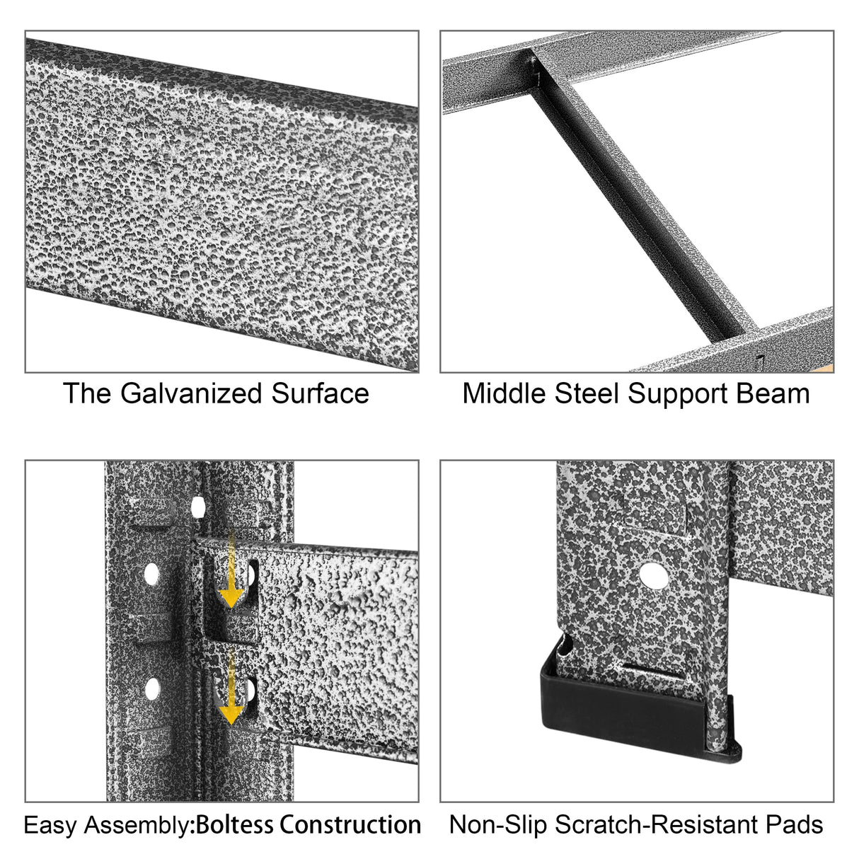 PrimeZone 2 Packs 28" W x 12" D x 59" H Garage Storage Shelves, 5 Tier Adjustable Storage Shelving Unit, Utility Standing Shelf Rack Organizer for PrimeZone