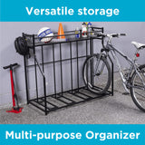 BIRDROCK HOME Garage Bike Storage & Stand | Holds 4 bicycles | Garage Organizer & Sports Storage Station | Black BIRDROCK HOME
