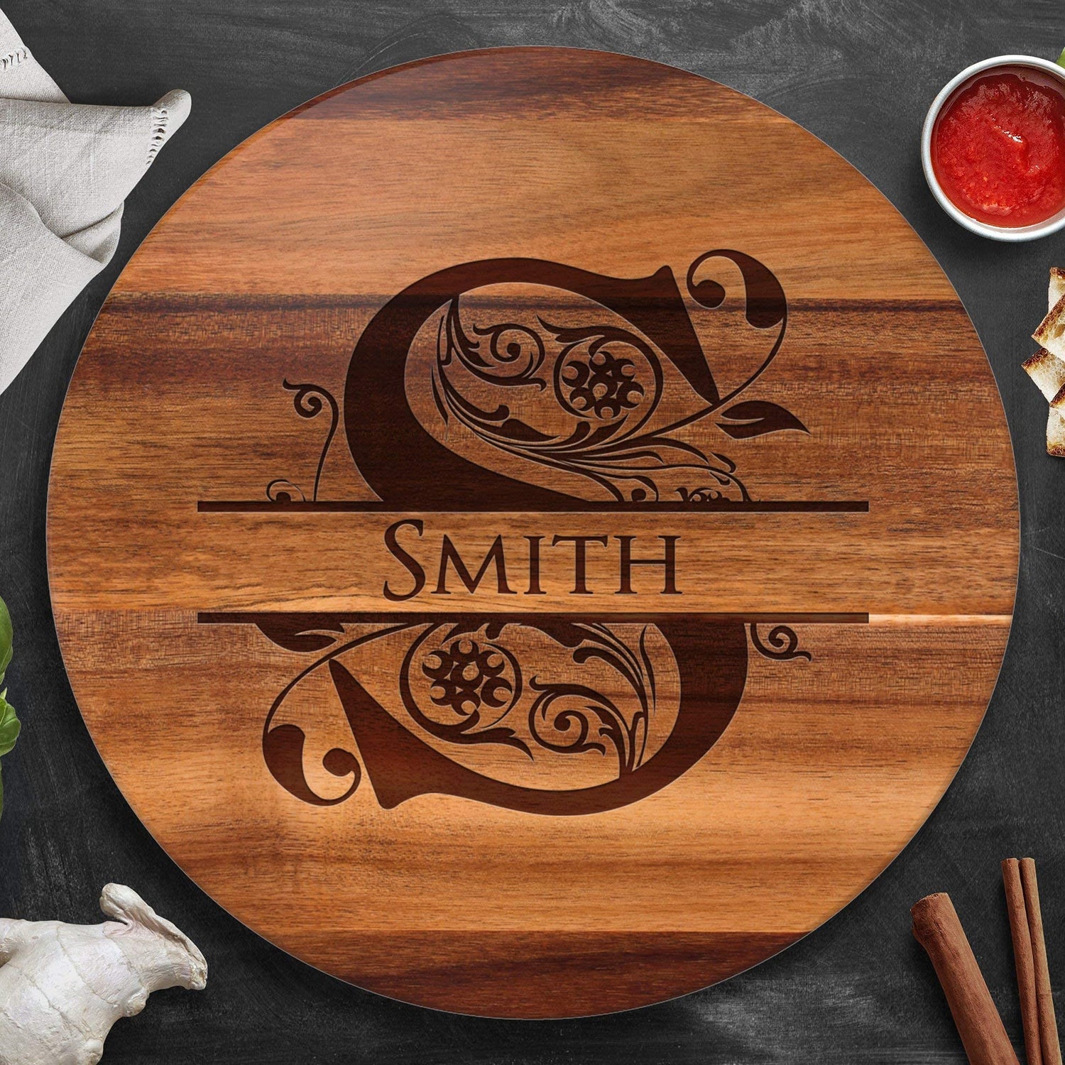 Personalized Gift for Mom, Lazy Susan, Engraved Wood Gift, Personalized Lazy Susan, Mothers Day gift, Anniversary Gift, Mom Gift, Wife Gift, Lazy The Sinclair Company