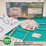 Wood Trick Geared Safe: DIY Wooden Combination Lock Model Kit for All Ages Wood Trick