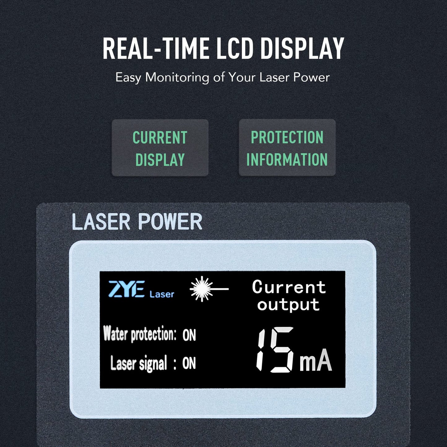 OMTech 60W Laser Power Supply for CO2 Laser Engravers & Cutters, Digital Power Supply with Real Time Display Safety Protection, MYJG-60 Power Supply - WoodArtSupply