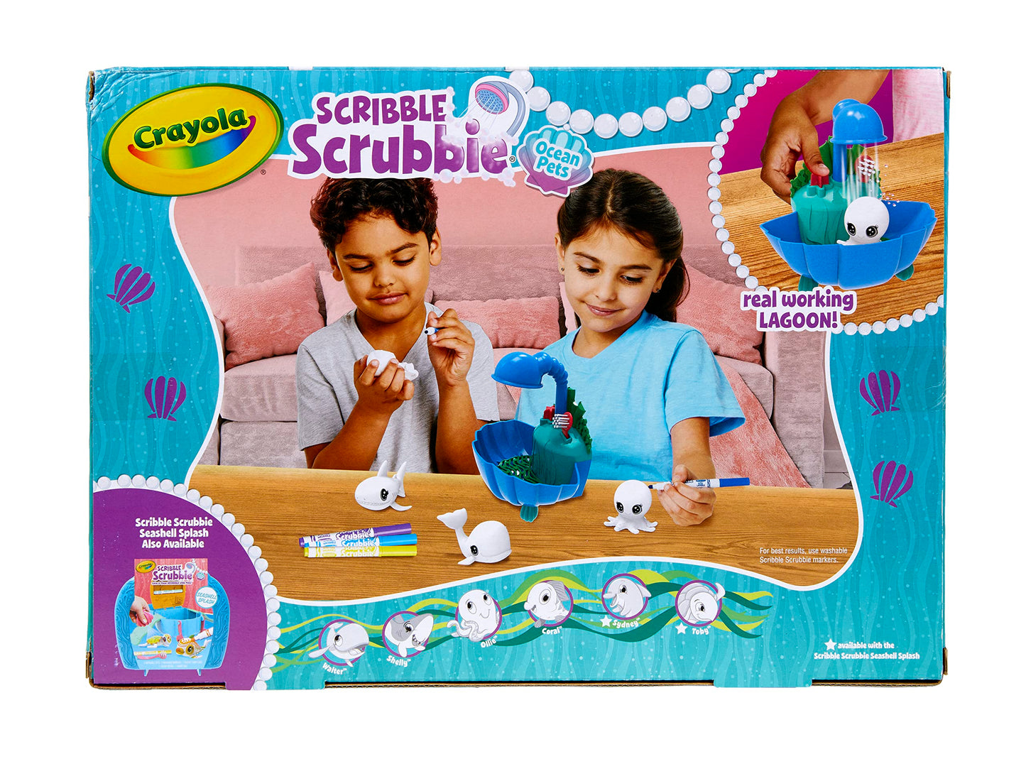 Crayola Scribble Scrubbie Pets Blue Lagoon Playset, Pet Toys For Girls & Boys, Gifts For Kids Ages 3+ - WoodArtSupply