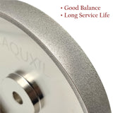 CAQUXIL CBN Grinding Wheel 8 inch, 1" Wide, 5/8" Arbor, Sharpening High Speed Steel Tools Woodturning Tools, for Bench Grinders, 320 Grit CAQUXIL