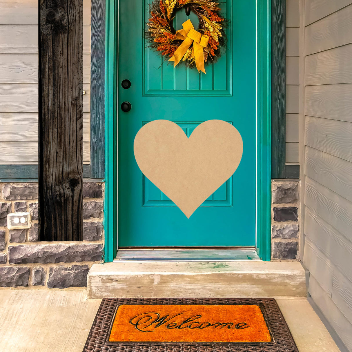 Wooden Valentine Heart 5 Inch Shape, Unfinished Wood Love Heart Craft Cutout, Blank Door Hanger NEXTCraft