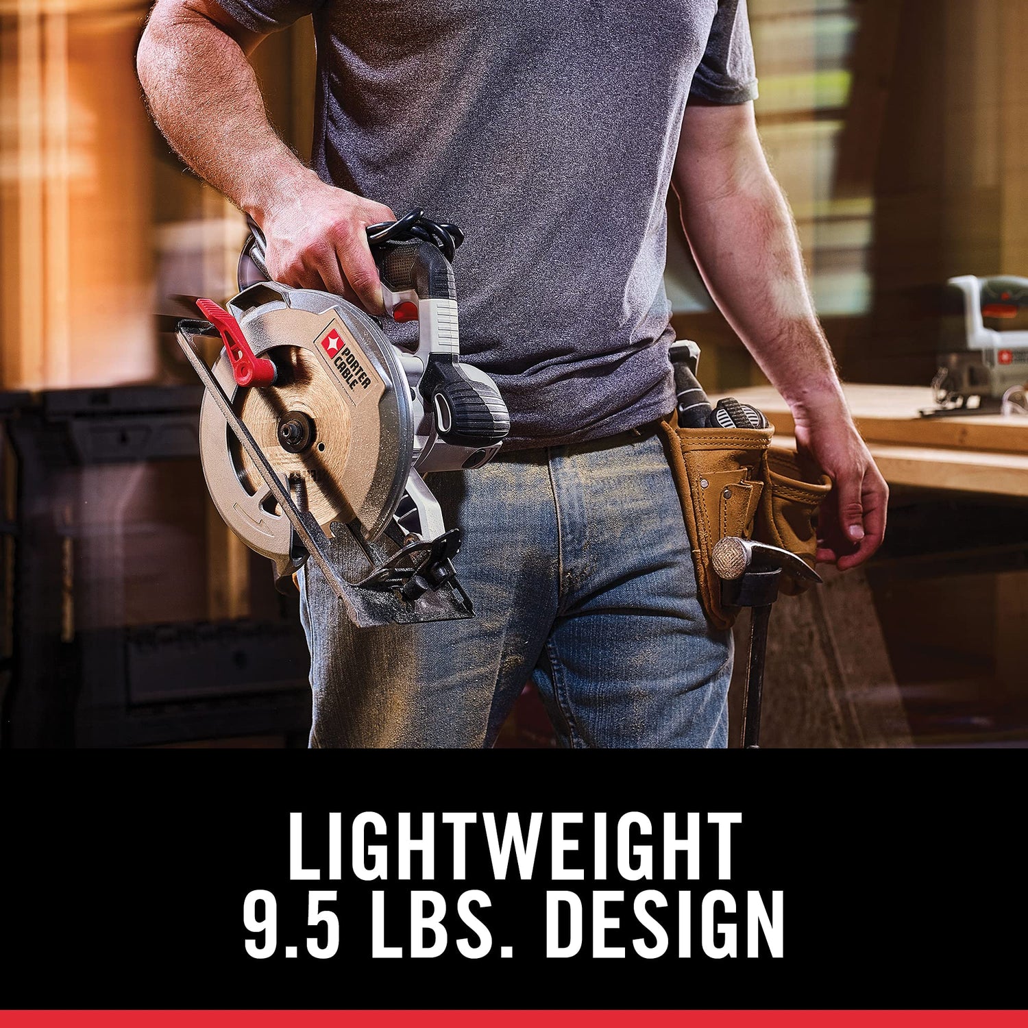 PORTER-CABLE 7-1/4-Inch Circular Saw, Heavy Duty Steel Shoe, 15-Amp (PCE300) PORTER-CABLE