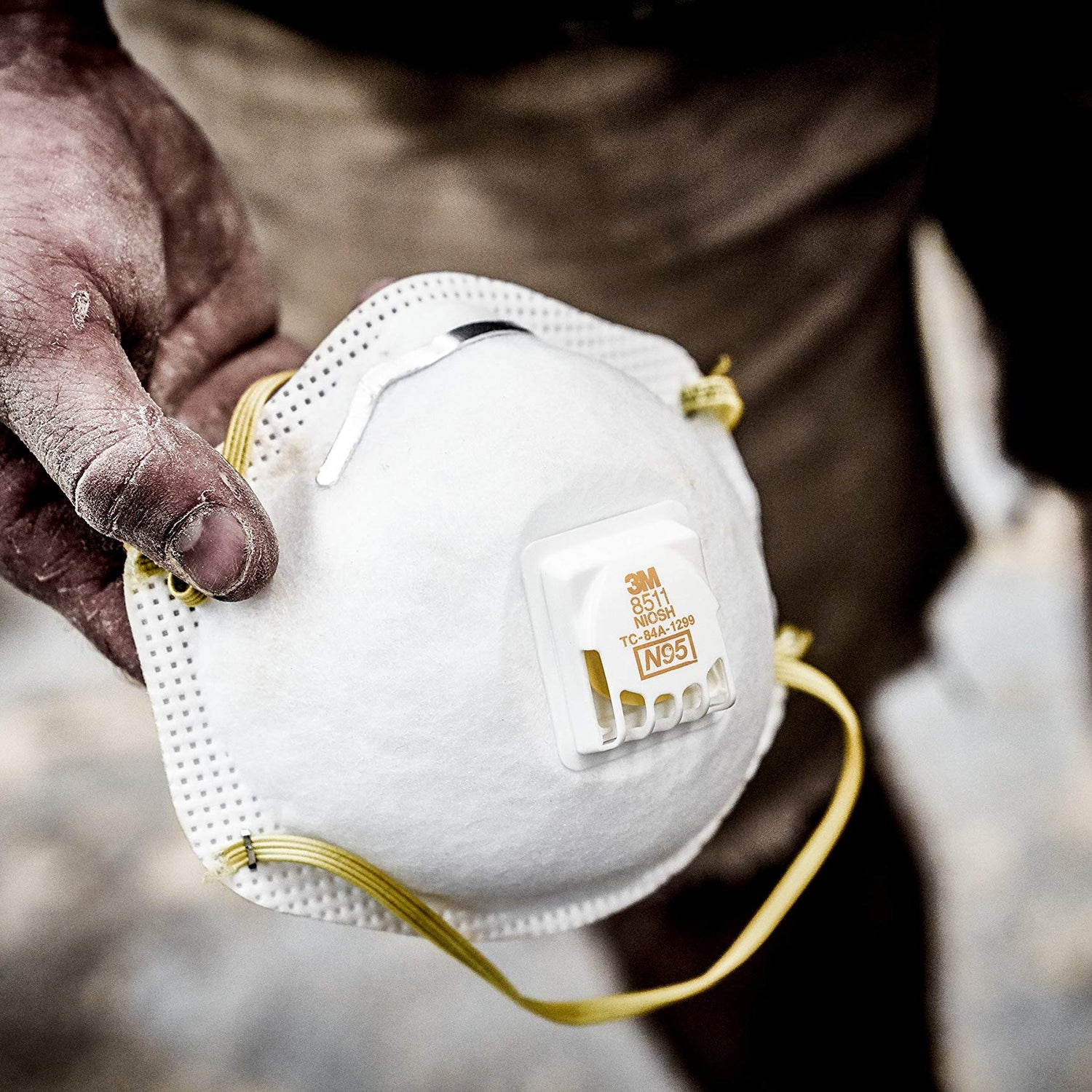 3M 8511 Drywall Sanding Valved Disposable N95 Respirator, Lightweight Convenient Design, 10 Pack 3M