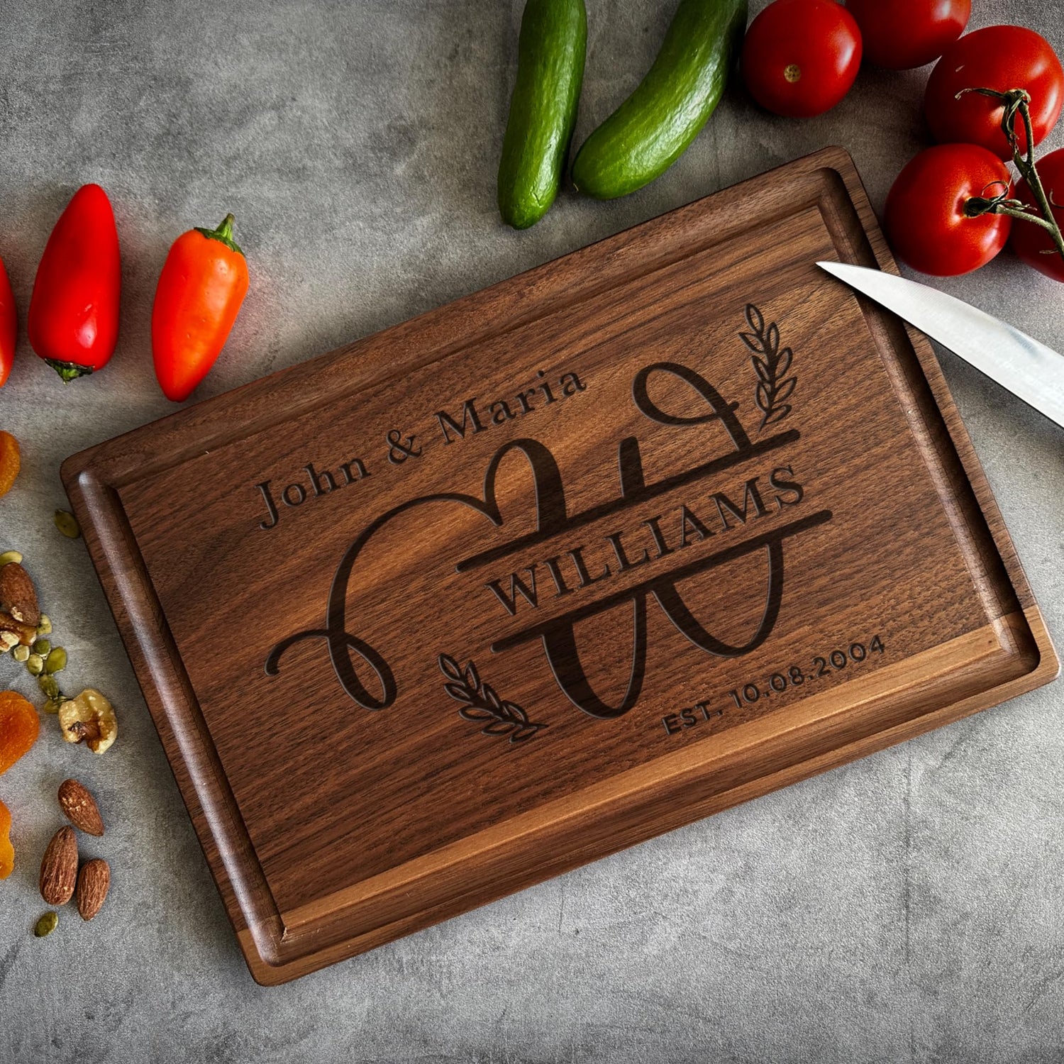 Personalized Cutting Boards – Personalized Cutting Boards Wood Engraved – Lovely Birthday, Anniversary, Bridal Shower, Wedding Present – Custom Generic