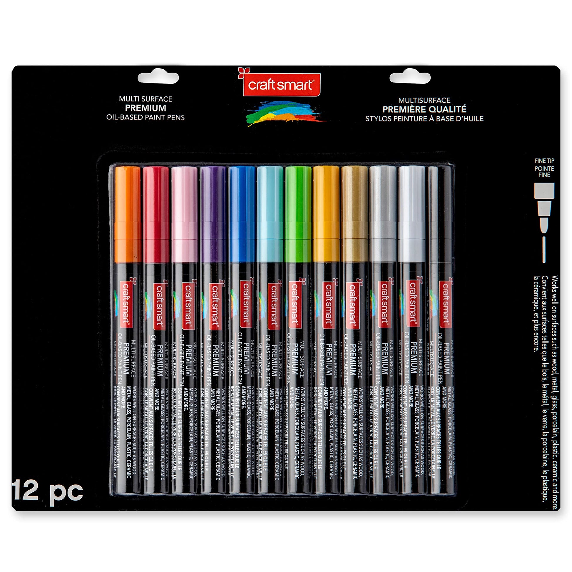 Craft Smart 12 Pack: Multi-Surface Fine Tip Premium Paint Pen