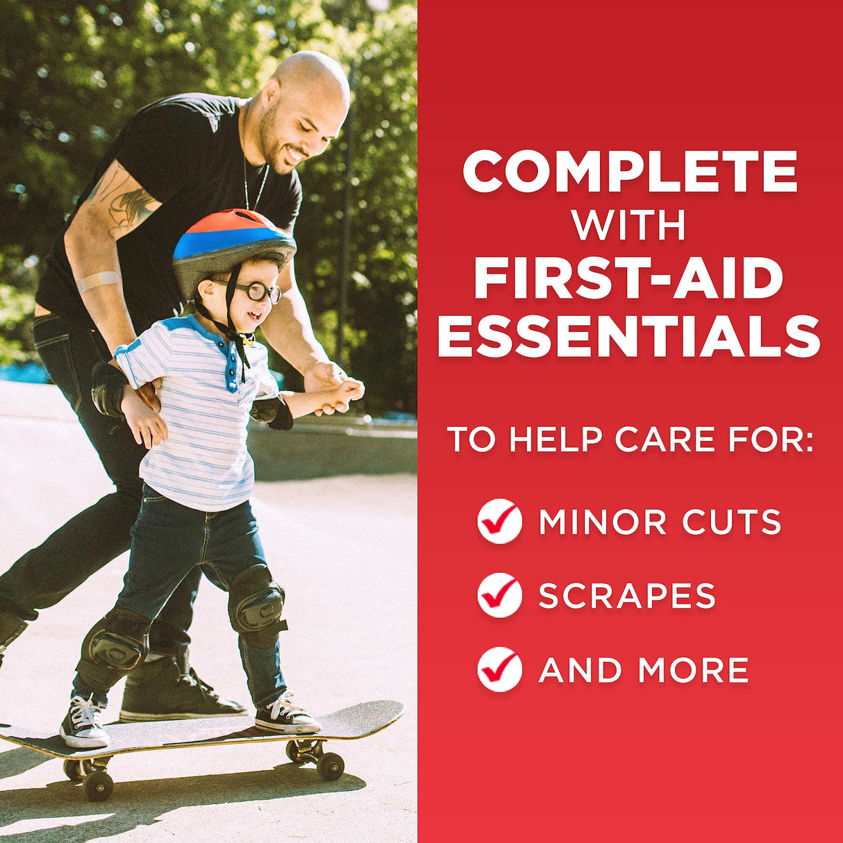 Johnson & Johnson All-Purpose Portable Compact First Aid Kit for Minor Cuts, Scrapes, Sprains & Burns, Ideal for Home, Car, Travel, Camping and Johnson & Johnson
