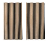 Mollywell Wood Slat Wall Panel, Easy Installation, Versatile, Enhanced Acoustic Design, Suitable for Living Room, Bedroom, Kitchen & Offices (2 Pcs, Mollywell