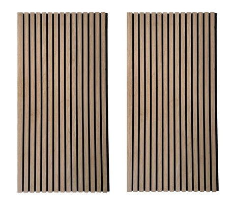 Mollywell Wood Slat Wall Panel, Easy Installation, Versatile, Enhanced Acoustic Design, Suitable for Living Room, Bedroom, Kitchen & Offices (2 Pcs, Mollywell