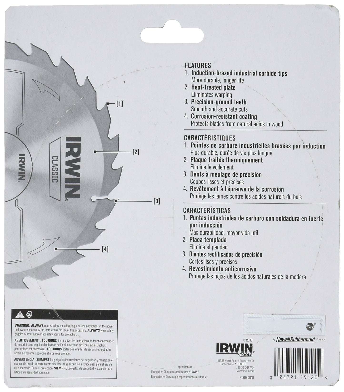IRWIN Tools Classic Series Carbide Cordless Circular Saw Blade, 6 1/2-inch, 24T (15120)
