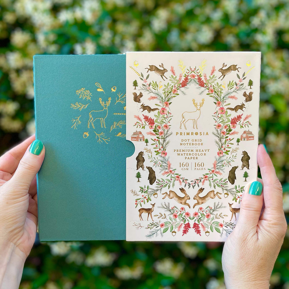 Winter Wonderland – 100 Dual Tip Markers + Winter Teal Dot Grid Journal Primrosia