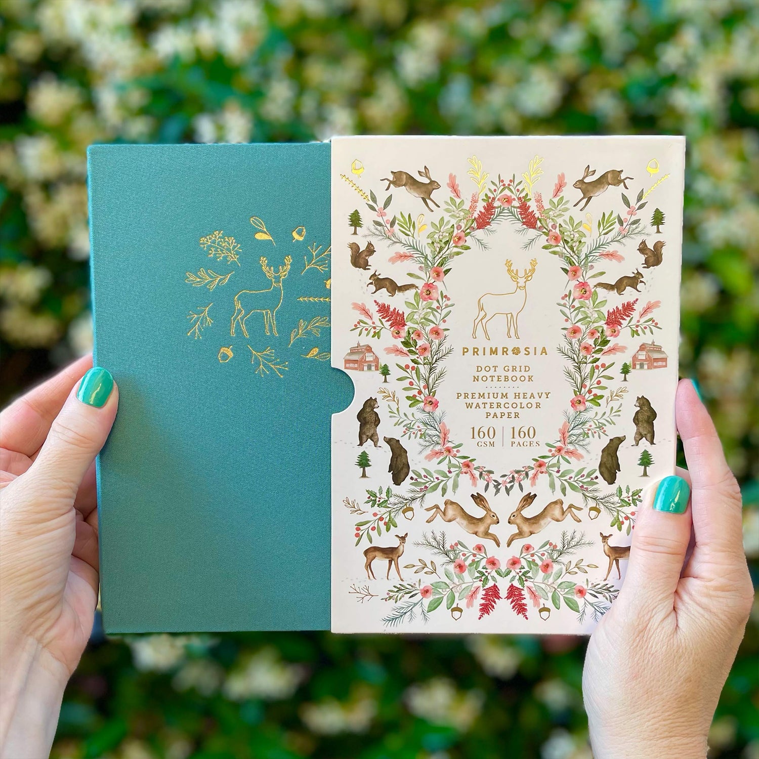 Perpetual Desk Calendar + Teal Dot Grid Notebook - Daily Inspirations from your calendar and write into your journal Primrosia