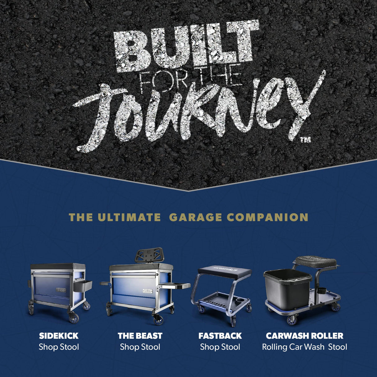 URBANTRANSIT Sidekick Heavy Duty Shop Stool - 500 Lb Capacity Rolling Stool for the Garage and Workshop with Toolbox Storage and 360 Degree Swivel URBANTRANSIT