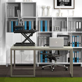 SHW 36-Inch Height Adjustable Standing Desk Sit to Stand Riser Converter Workstation, Black SHW