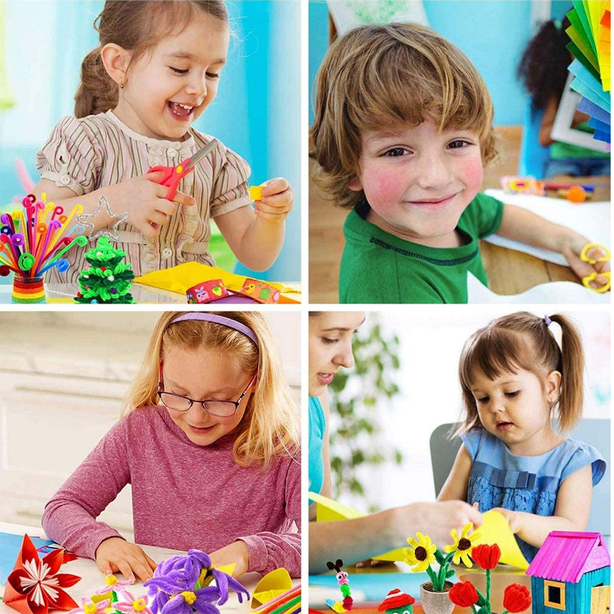 YITOHOP Arts and Crafts Supplies for Kids -1000+ pcs Art Craft kit in Carrying Travel Box for Toddlers Ages 5+ DIY Crafting School Kindergarten YITOHOP