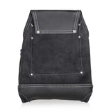 LAUTUS Oil Tanned Leather Tool Pouch Bag | Black | Carpenter, Construction, Framers, Handyman | 10 Pockets, 2 Hammer Holders | 100% Leather LAUTUS