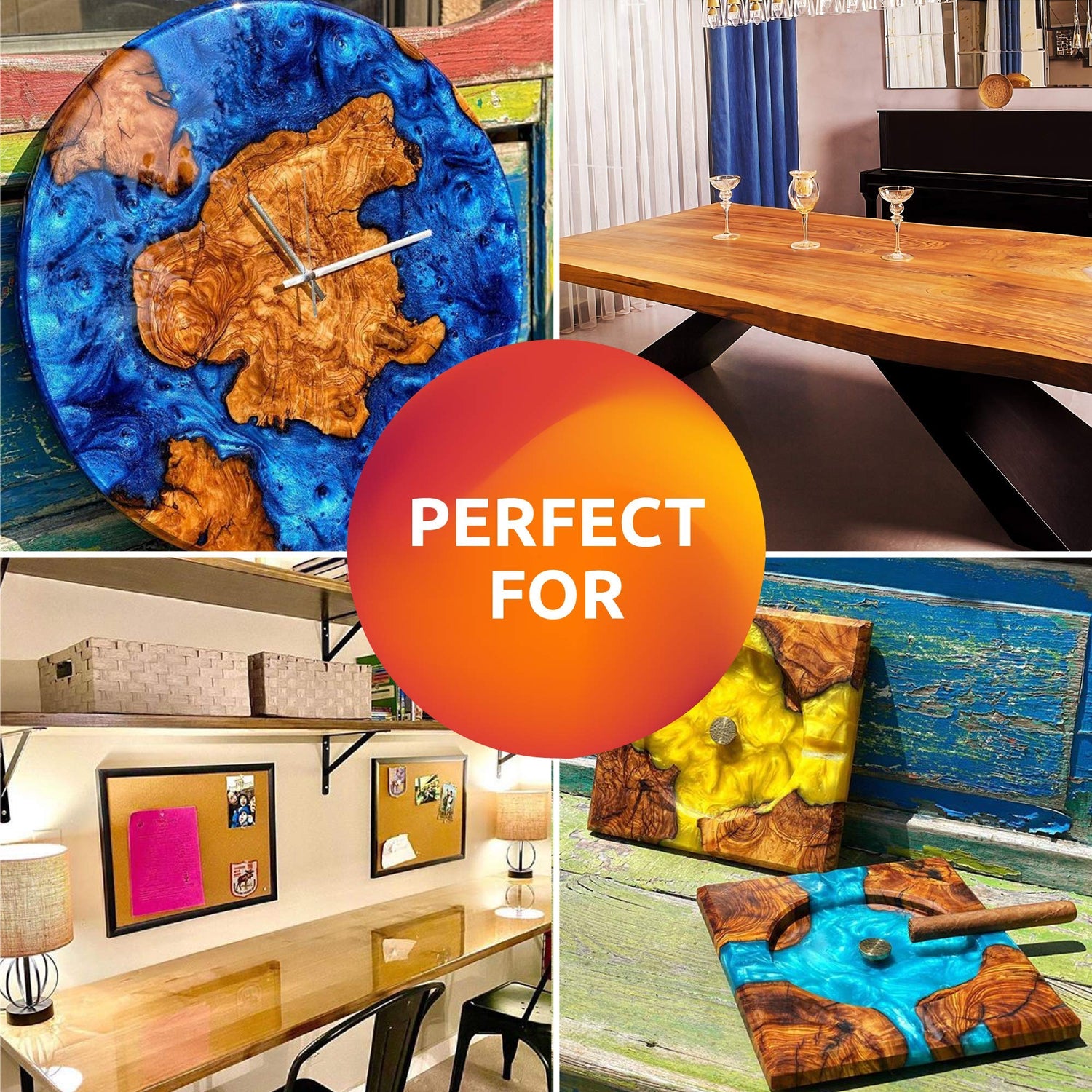 Upstart Epoxy Resin Kit DIY - Made in USA - Ultra Crystal Clear 2 Part Formulation - Perfect Casting Resin for Counter, Table Top, Wood Bar Top, Art, Upstart Epoxy