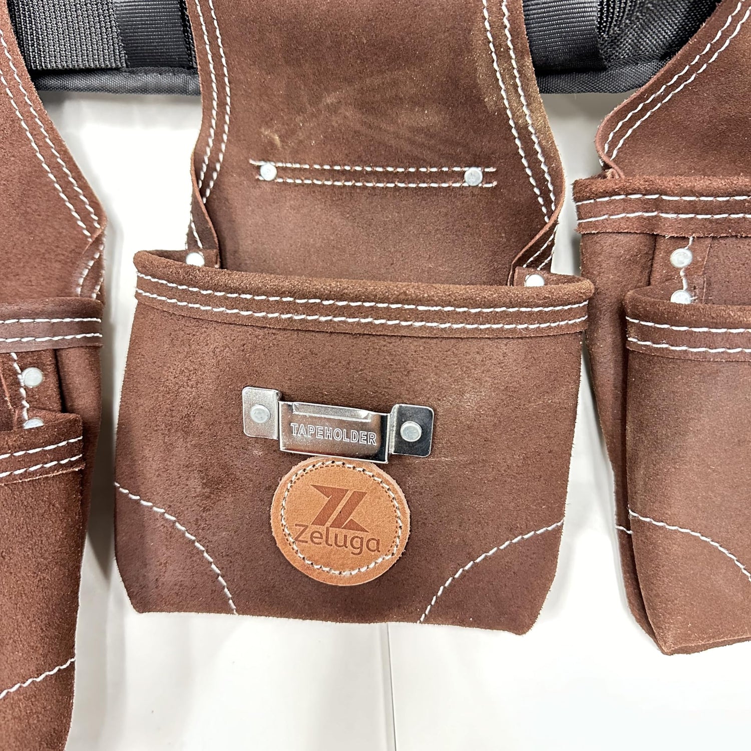 Zeluga 20-119 11 Pocket Rigger Heavy Duty Leather Tool Bag Kit, Brown Zeluga