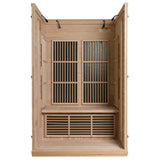 Durasage 2-Person Carbon Infrared Sauna - Canadian Hemlock Wooden Sauna - 1700 Watts - Premium Stereo Sound Durasage
