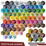 The Army Painter Speedpaint Complete Set 2.0+ - 90x18ml Speed Model Paint Kit Pre Loaded with Mixing Balls, 3 Model Paint Brushes, Army Painter Speed The Army Painter
