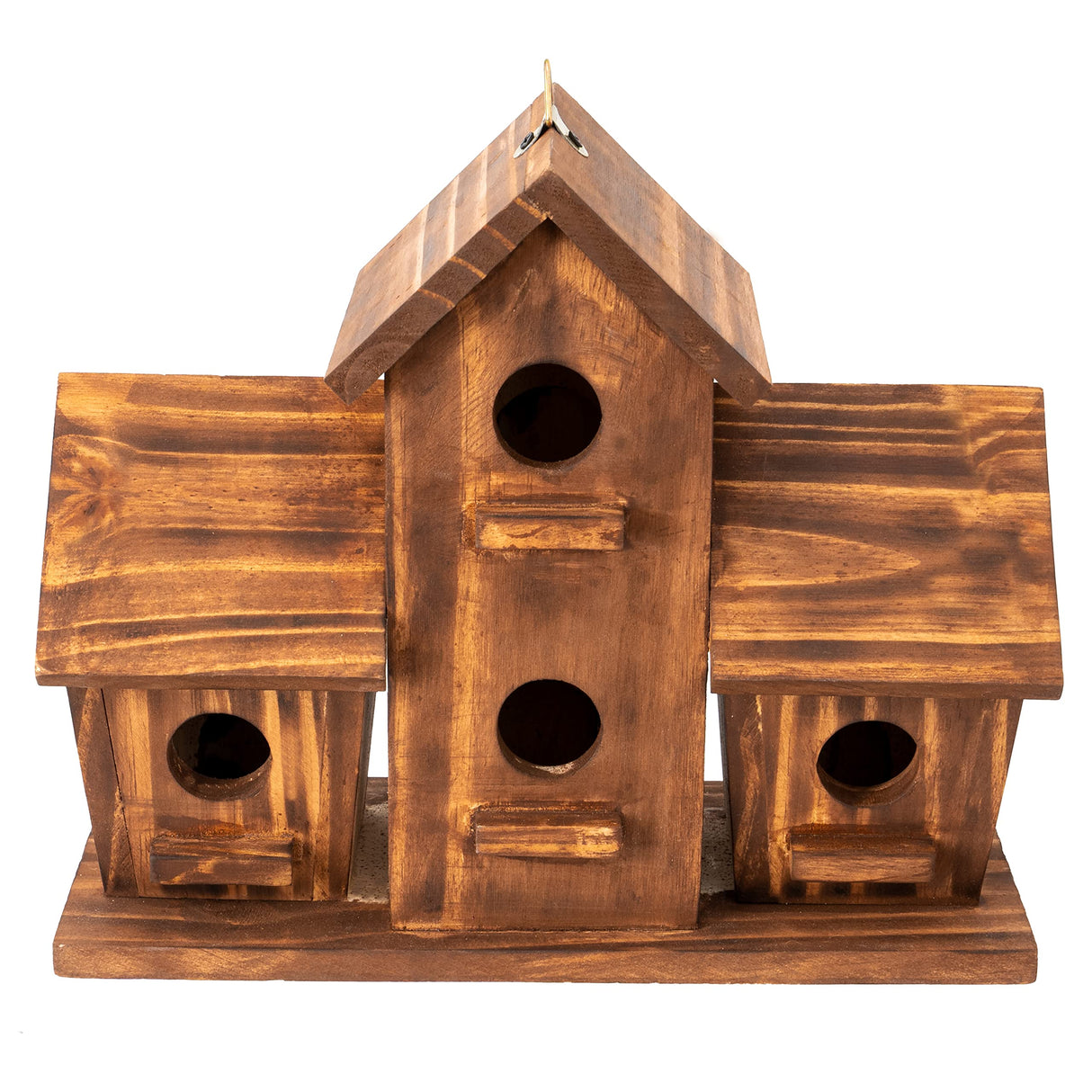COLEBA Bird Houses for Outside, Outdoor 4 Hole Bird House Room for 4 Bird Families Bluebird Finch Cardinals Hanging Birdhouse for Garden COLEBA