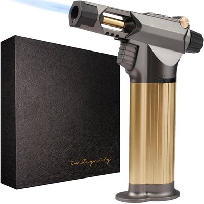 Refillable Butane Torch Gun - The Beast Hand Held Blow Torch for Cooking, BBQ, Creme Brulee, Soldering, Welding, & Resin Art - Adjustable Flame with