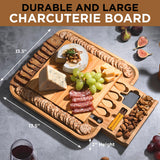 Bambüsi Personalized Charcuterie Board - Valentine's Day Gifts, Personalized Wedding Gifts, Housewarming Gift, Birthday Gifts, Customized Gifts - Bambüsi