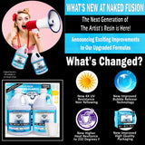 NAKED FUSION Epoxy Resin Art Resin Crystal Clear Formula -2 Gallon Kit -The Artist's Resin for Coating, Casting, Resin Art, Geodes, Tabletop, Bar NAKED FUSION