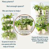 ShopLaLa Wooden Wall Planter - 2 Pack Wall Hanging Planters for Outdoor Plants Rustic White Wall Mounted Wood Ladder for Flower Pots Holder Vertical ShopLaLa