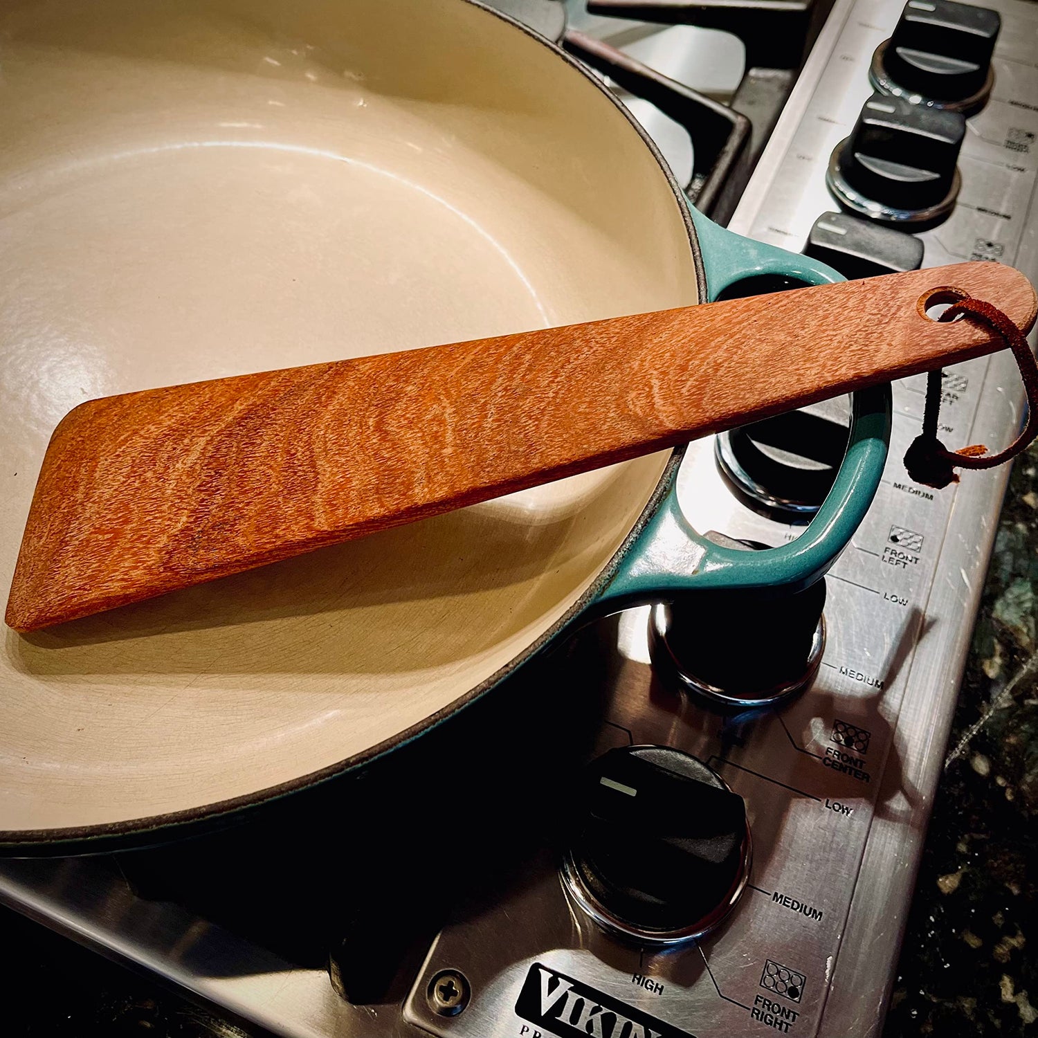 COWBOY SPATULA Mesquite Wood - Handmade in Texas, Made in USA, Perfect for cast iron cookware, steel cookware, nonstick cookware, Personalize it with WoodArtSupply
