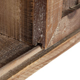 Kate and Laurel Cates Decorative Wood Wall Storage Cabinet with Two Sliding Barn Doors, Rustic Brown Kate and Laurel