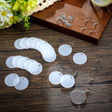 Loetere 168 Pieces Acrylic Earrings Blanks DIY Earrings Making Kit Includes Transparent Round Clear Acrylic Earring Blanks Pendants Earring Hooks and Loetere