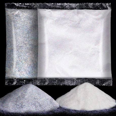 YGDZ White Glitter, Silver Glitter 200G, Extra Fine Glitter for Craft, Holographic Glitter, Snow Glitter, Festival Glitter, Clear Glitter, Glitter YGDZ