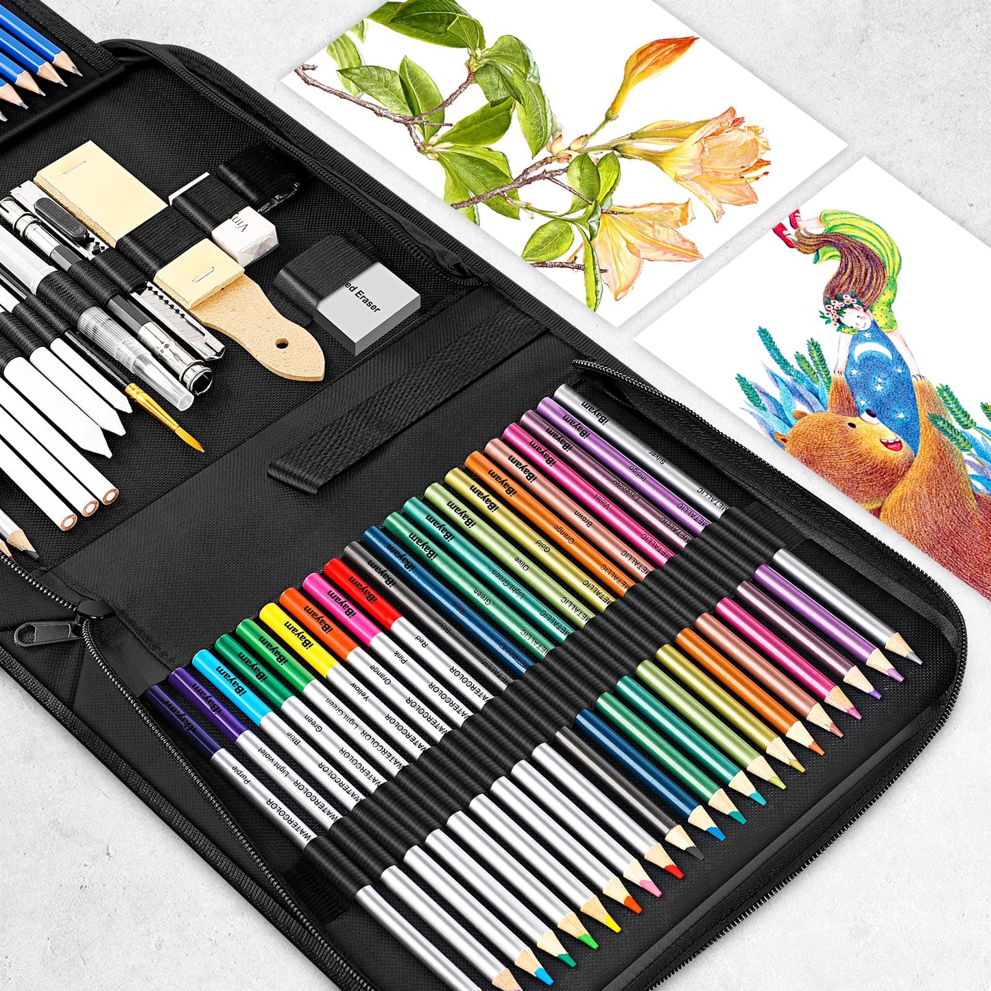 iBayam 18 Color Fineliner Pen & 78-Pack Drawing Set - WoodArtSupply