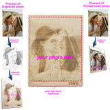 Personalized Engraved Wooden Photo, Custom Photo Engraved for Living Room, Bedroom, Kitchen, Perfect Decoration Gifts for Birthday,Wedding, matili