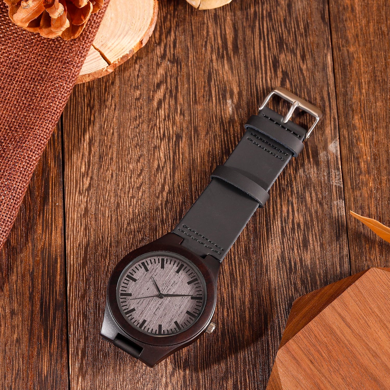 UFOORO Fathers Day Wooden Watches for Men, Natural Wood Watch Personalized Gifts Watch for Dad Birthday Graduation Mothers Day for Dad Gifts UFOORO