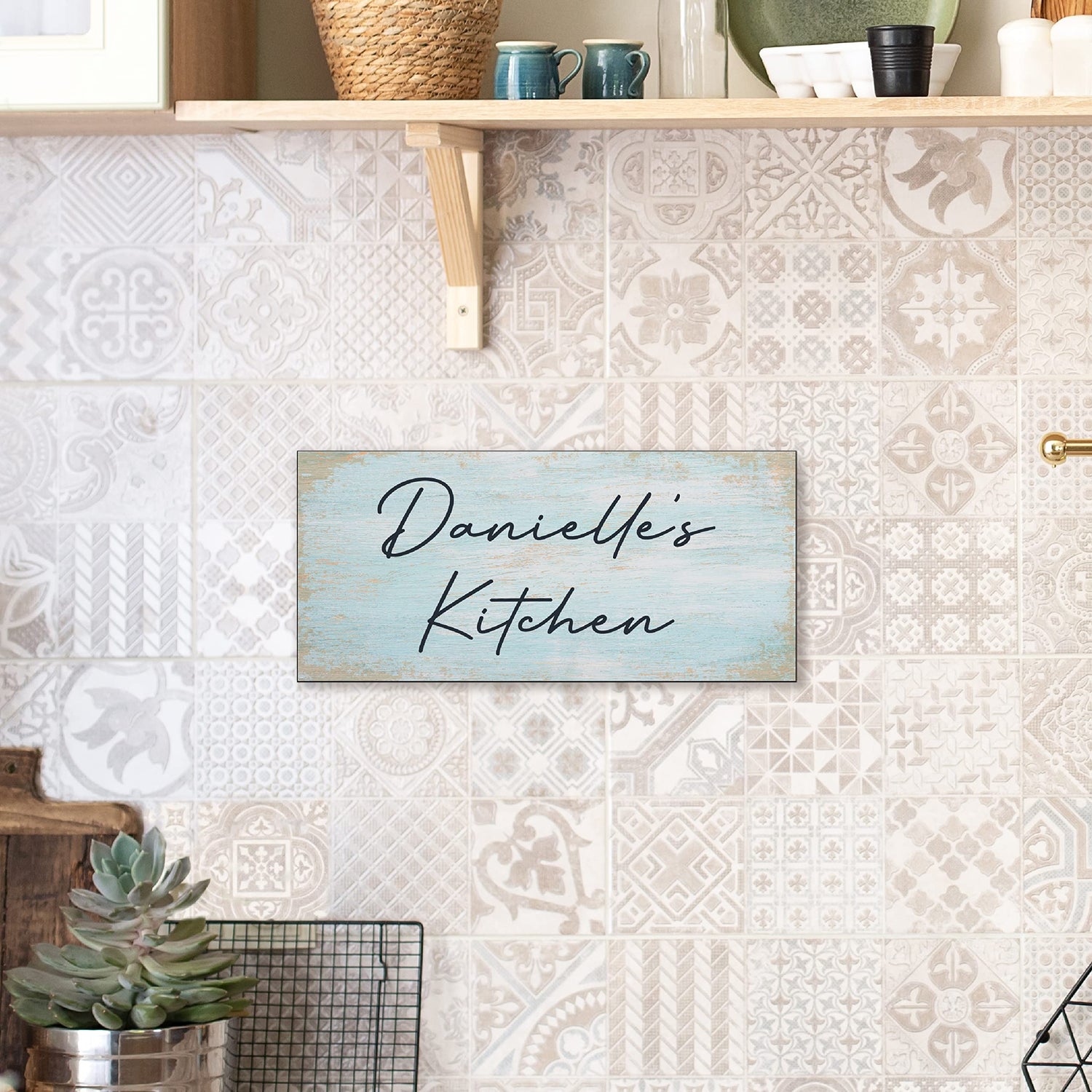 Personalized Signs for Home, Custom Sign with Any Text, 3 Sizes - 12 Background Options & 8 Fonts - Customizable Sign 11X5 Lily's Atelier