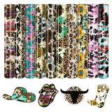 HTVSTD Cowhide Cheetah HTV Vinyl -10 Sheets 12 * 10 inches Heat Transfer Vinyl Sunflower Turquoise HTV Iron on Vinyl Mexico Serape Patterned HTV HTVSTD