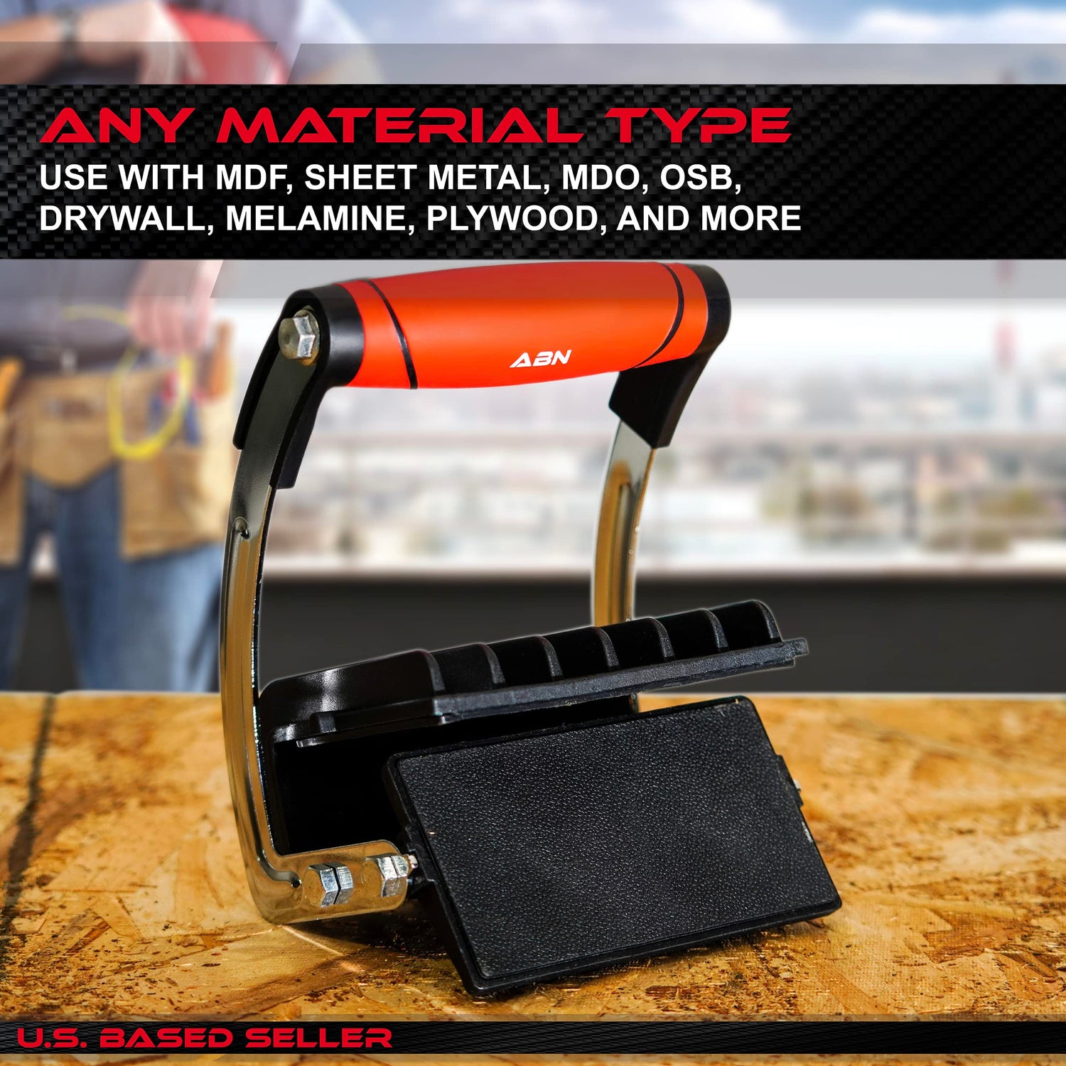 ABN Drywall Lift 2 Pack - One Handed Panel Carrier Plywood Lifting Tool, 350 Pound (175lb Each) Heavy Duty Board Lifter ABN