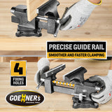 Bench Vise 6” - Table Vice For Workbench, Utility Vise with Heavy Duty Cast Iron, Multi-Jaw, 270 Degree Swivel Base, Larger Anvil, Easy Adjustment GOEHNER's