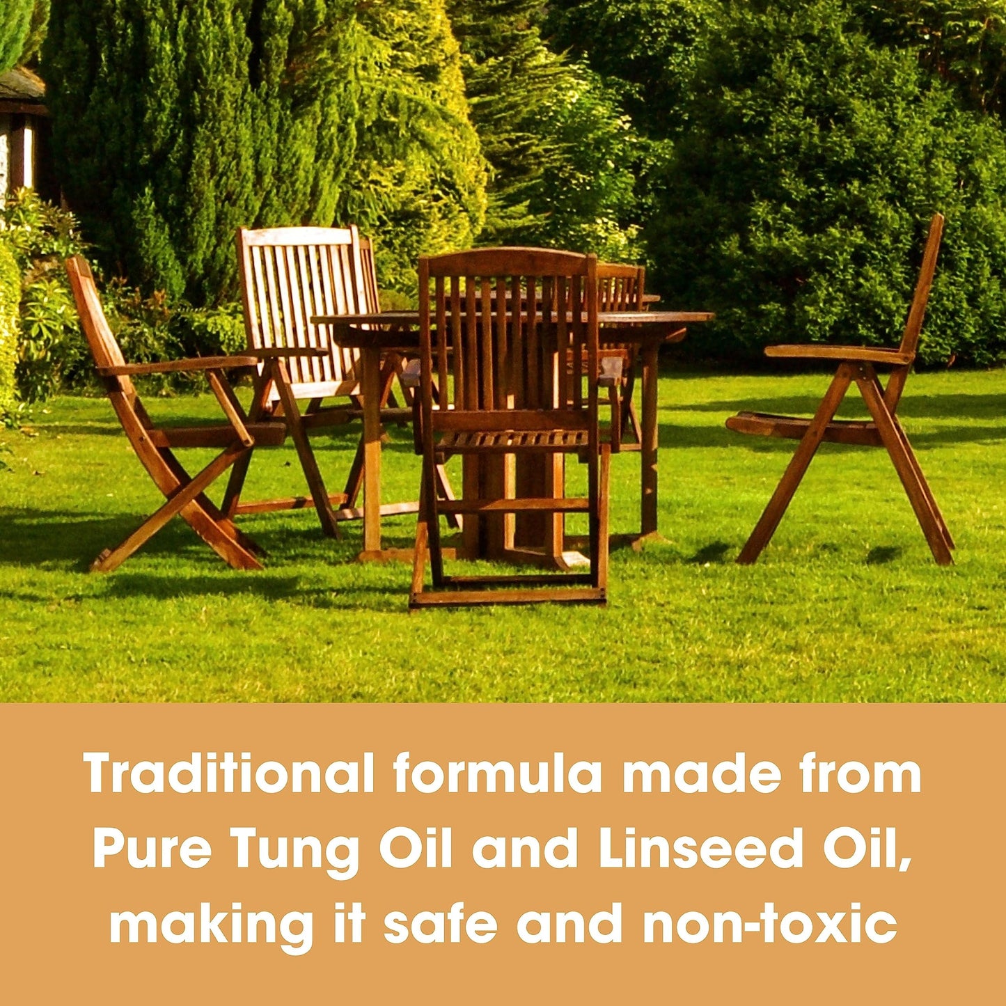 Furniture Clinic Teak Oil | Wood Oil Protects and Cleans Outdoor and Indoor Furniture | Restores & Protects Wood, Prevents Drying & Other Damage | - WoodArtSupply