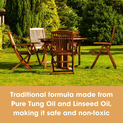 Furniture Clinic Teak Oil | Wood Oil Protects and Cleans Outdoor and Indoor Furniture | Restores & Protects Wood, Prevents Drying & Other Damage | - WoodArtSupply