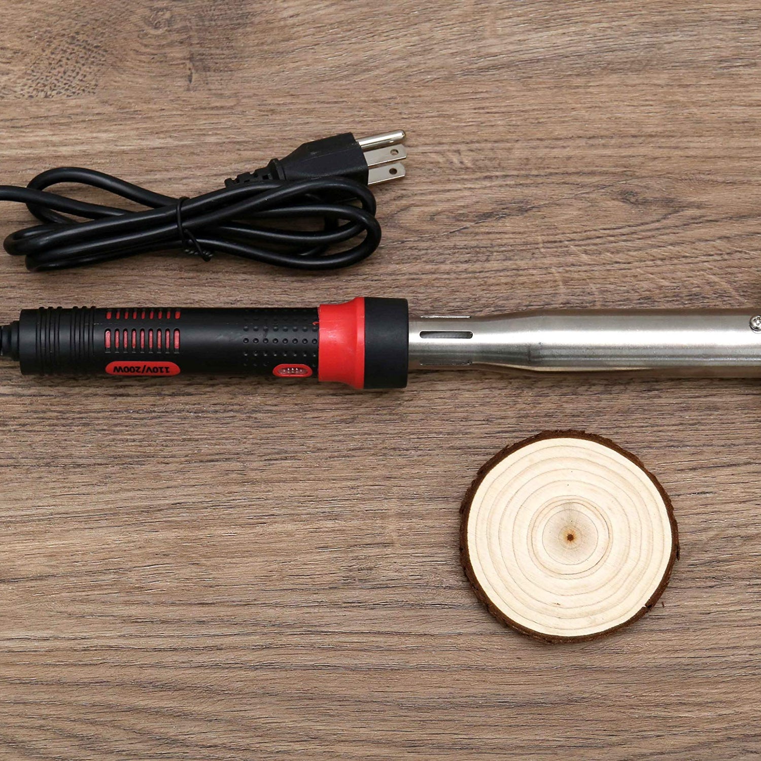 Custom Electric Branding Iron with Personalised Design Stamp - 200W Hot Stamping Tool for Wood, Leather, and More N-K