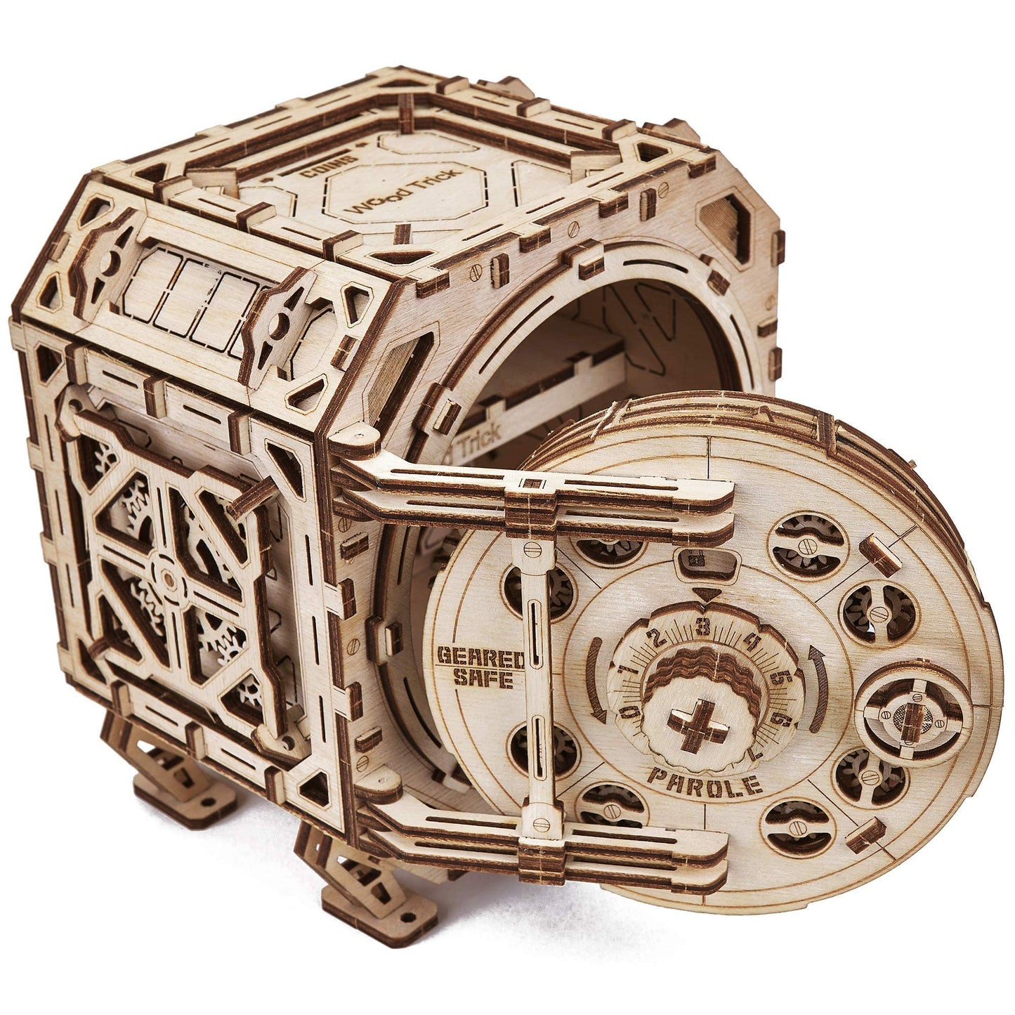 Wood Trick Geared Safe: DIY Wooden Combination Lock Model Kit for All Ages - WoodArtSupply